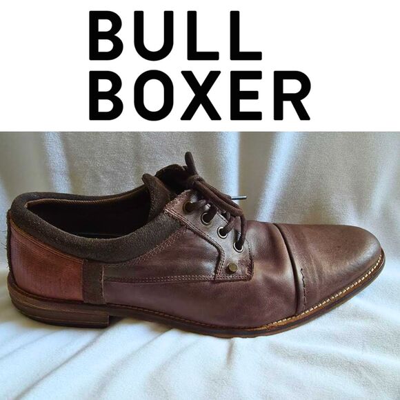 Bull Boxer Shoes Men's 11 Tesio 2 Oxford Brown Leather Handmade Limited Edition - Picture 1 of 12
